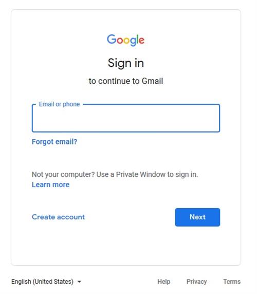 Google sign in Google sign in
